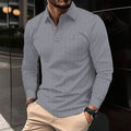 Solid color button-up design polo shirt