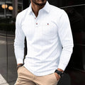 Solid color button-up design polo shirt