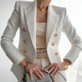 Varanda® White Women Blazers Long Sleeve Slim Casual