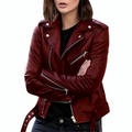 Varanda® Autumn Short Jacket Leather Jacket Slim Short Leather Jacket