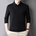 Waffle long sleeve polo shirt