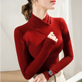 Varanda® Winter Wool Hot Fleecing Female Sweater O-neck Long Sleeve