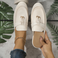 Varanda® New Casual Flat Bottom Mules Lock Tassel Loafers