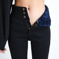 New Winter High Waist Velvet Jeans: Skinny, Warm, Women-Style