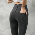 New Winter High Waist Velvet Jeans: Skinny, Warm, Women-Style