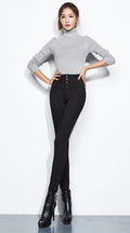 New Winter High Waist Velvet Jeans: Skinny, Warm, Women-Style