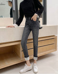 Winter Warmth: High Waist Skinny Velvet Jeans for Women