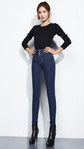 New Winter High Waist Velvet Jeans: Skinny, Warm, Women-Style