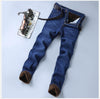 Winter Men's Straight Fleece-Thickened Warm Denim Jeans