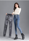 Winter Thermal High-Waist Skinny Jeans: Warm, Stretchy, and Stylish