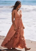 Varanda® Beach Dress Sleeveless Cotton Maxi Dresses