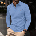 Solid color button-up design polo shirt