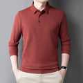 Waffle long sleeve polo shirt