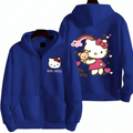 Varanda® Women's Zipper Hoodie Kitty Pattern Sweatshirt