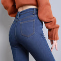 Winter Thermal Jeans: Snow Warmth with Retro Style for Women