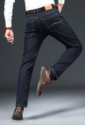 Winter Fleece Jeans for Men: Thicken, Warm, Elastic