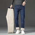 Stay Cozy in 2024: Men's Slim Warm Winter Jeans - Stretch Fleece