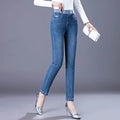 Vintage Casual: Women's Loose Fit Straight Jeans, High Waist