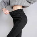 Winter Thermal Jeans: Snow Warmth with Retro Style for Women