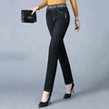 Vintage Casual: Women's Loose Fit Straight Jeans, High Waist