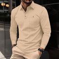 Solid color button-up design polo shirt