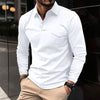 Long sleeve button-up polo shirt