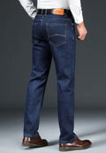 Winter Fleece Jeans for Men: Thicken, Warm, Elastic