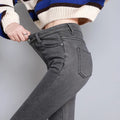 Winter Thermal Jeans: Snow Warmth with Retro Style for Women