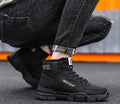 2024 Winter Lace-Up Ankle Boots: Warm, Fashionable, Flock Plush, Plus Size Men's Shoes