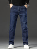 2024 New Winter Men's Thickened Stretch Fleece Jeans