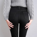 Winter Thermal Jeans: Snow Warmth with Retro Style for Women