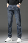 Retro Winter Fashion: New Fleece Slim Stretch Jeans for Warmth | Straight Casual Plush Velvet Denim Trousers