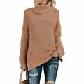 Varanda® Loose Solid color Turtleneck Sweater for Women