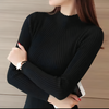 Varanda® Women Mock Neck Ruffles Sweater Long Sleeve Knitted