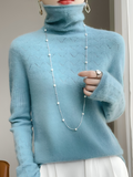 Varanda® 100% Wool Sweater Turtleneck Hollow Long Sleeves