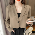 Varanda® Cropped Women Blazers Long Sleeve Up Suit Jacket