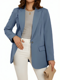 Varanda® Turndown Collar Long Sleeve Buttons Women Blazer