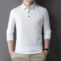 Waffle long sleeve polo shirt