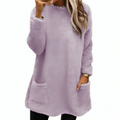 Varanda® Women Sweater Winter Stylish Fleece with Pocket Mid-length