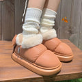 Warm Winter Ankle Boots: Outdoor, Non-slip Thick Sole, Furry Bow, Waterproof, Plush for Women