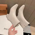 Winter Fashion: Round Head Plush Boots for Women Warm, Comfortable, Side Zipper Outdoor Wear