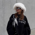 Fluffy Faux Fur Bucket Hat: Rabbit Fur Warmth, Luxury Fashion for Women