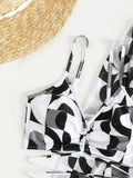 2024 Bikini Set: Push Up Twist Print Swimsuit with Long Sleeve Cover Up