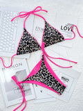 Leopard Wrap Bikini: Sexy Two-Piece Lace-up Swimwear Set for Beach Outfits