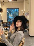 Fluffy Faux Fur Bucket Hat: Rabbit Fur Warmth, Luxury Fashion for Women