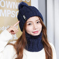 Brand Winter Knitted Scarf Hat Set: Warm Skullies Beanies for Stylish Outdoor Wear