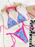 Leopard Wrap Bikini: Sexy Two-Piece Lace-up Swimwear Set for Beach Outfits