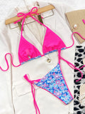 Leopard Wrap Bikini: Sexy Two-Piece Lace-up Swimwear Set for Beach Outfits