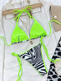 Leopard Wrap Bikini: Sexy Two-Piece Lace-up Swimwear Set for Beach Outfits