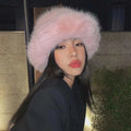 Fluffy Faux Fur Bucket Hat: Rabbit Fur Warmth, Luxury Fashion for Women